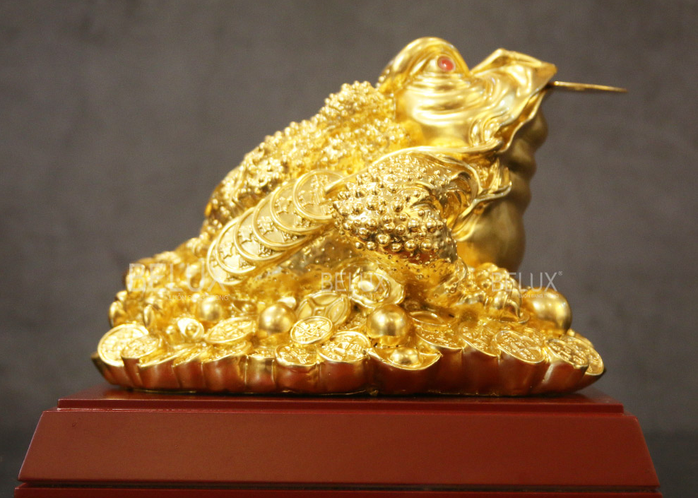 Tượng Cóc Thiềm Thừ Đồng Vàng